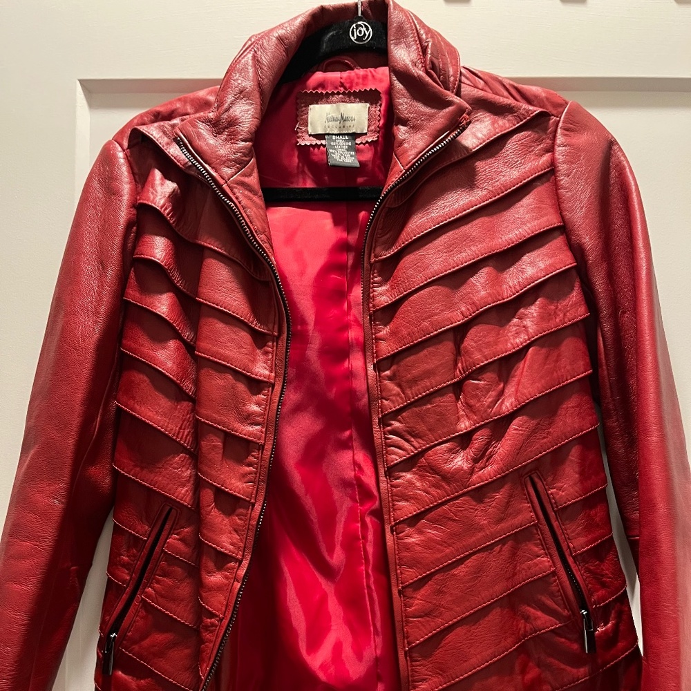 100% real vintage leather jacket from nemain Marcus